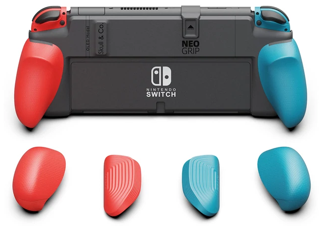 Nintendo Switch OLED Model with Neon Red and Blue Controllers