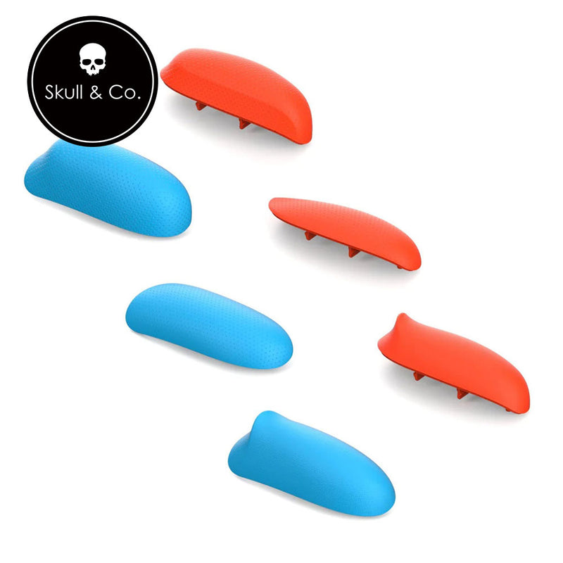 Skull & Co. Replaceable Grip Set for Nintendo Switch (Neon Red & Neon Blue)