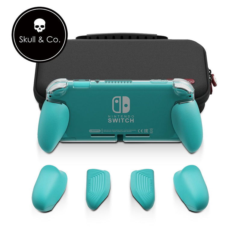 Skull & Co. GripCase Lite Bundle for Switch Lite (with MaxCarry Case Lite) - Turquoise - LTGCSET