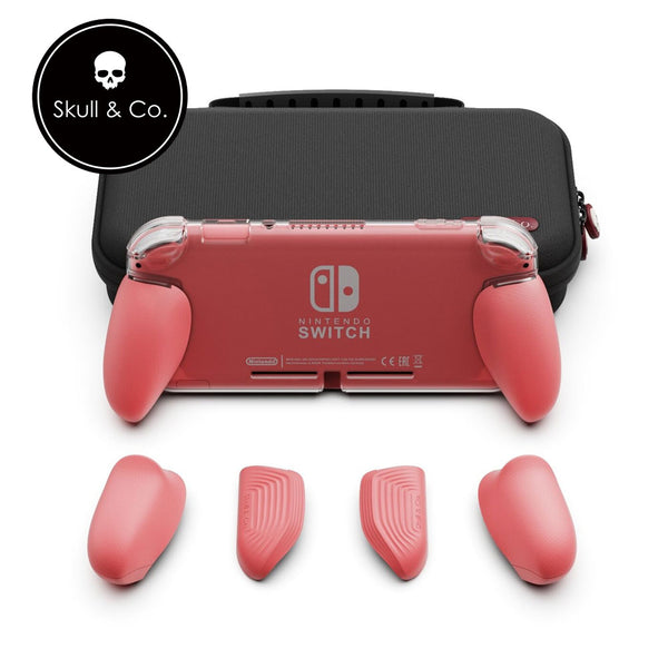 Skull & Co. GripCase Lite Bundle for Switch Lite (with MaxCarry Case Lite) - Coral