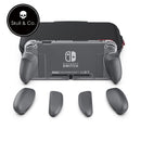 Skull & Co. GripCase Crystal Bundle Set for Nintendo Switch (with MaxCarry Case & Grips) - Grey