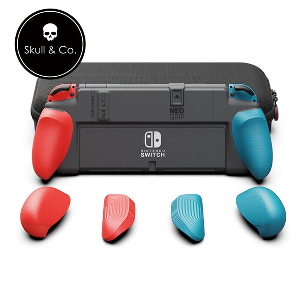 Skull & Co. NeoGrip: An Ergonomic Grip for Switch OLED and Regular Model - Neon Red & Blue