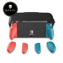 Skull & Co. GripCase Bundle for Nintendo Switch OLED (Neon Red & Blue)