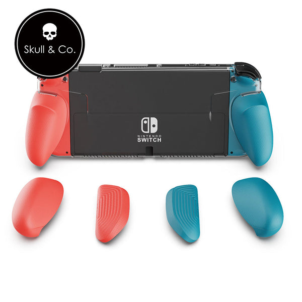 Skull & Co. GripCase OLED Only for Nintendo SWITCH OLED Model - Neon Red & Blue