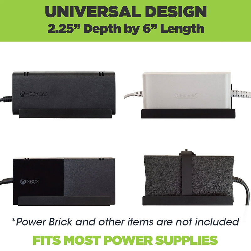 HIDEit Uni-PB | Universal Power Brick Wall Mount (Black)