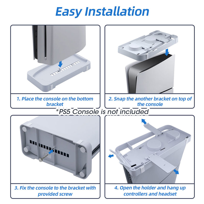 JYS 2 IN 1 HORIZONTAL AND VERTICAL STAND FOR NEW PS5 Slim (White)