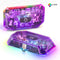 JSAUX Portable USB Powered 8 Port RGB Docking Station - HB0801S - Clear Purple