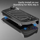 Skull & Co. Front Cover Bundle for ROG Ally X GripCase - Smoky Black