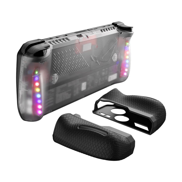 JSAUX RGB Transparent Back Plate for ROG Ally / X (with silicone handle cover)