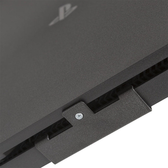 HIDEit 4S PlayStation 4 Slim (PS4 Slim) Vertical Wall Mount Bracket (Black) - Dual Controller Bundle