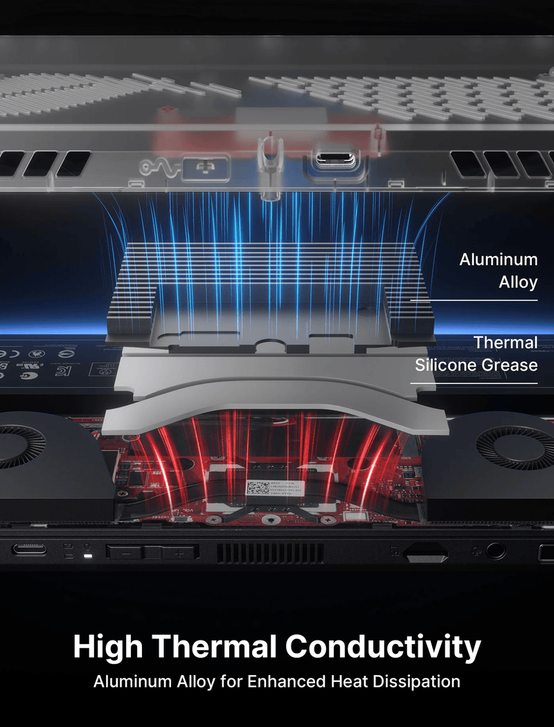 JSAUX RGB Transparent Back Plate for ROG Ally / X (with silicone handle cover)