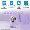 10000mAh 15W Magnetic Wireless Portable Charger PD 20W Two-way Fast Charging Power Bank Purple