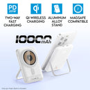 10000mAh 15W Magnetic Wireless Portable Charger PD 20W Two-way Fast Charging Power Bank White