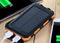 2x ORANGE 10000mAh Solar Power Bank Dual USB Battery Charger Portable Torch Light Compass