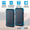 Maxxlee 2x BLUE 20000mAh Qi Wireless Charger Solar Power Bank 18W PD Type C QC3.0 Dual USB Fast Charging