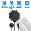 15W Magnetic Wireless Charging Pad for iPhone & Airpods Fast Charger Black