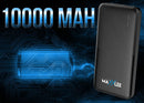 Maxxlee 2x BLACK 10000mAh Power Bank Dual USB External Portable Battery Charger iPhone Android Mobile