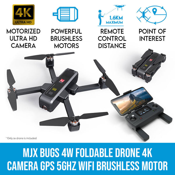 MJX Bugs 4W Foldable Drone 4K Camera GPS 5Ghz WiFi Quadcopter – GAMORY