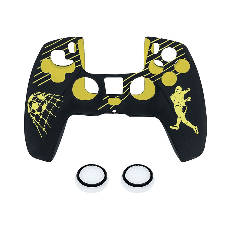 Protective Silicone Cover With Thumb Caps For PS5 (Football Yellow)