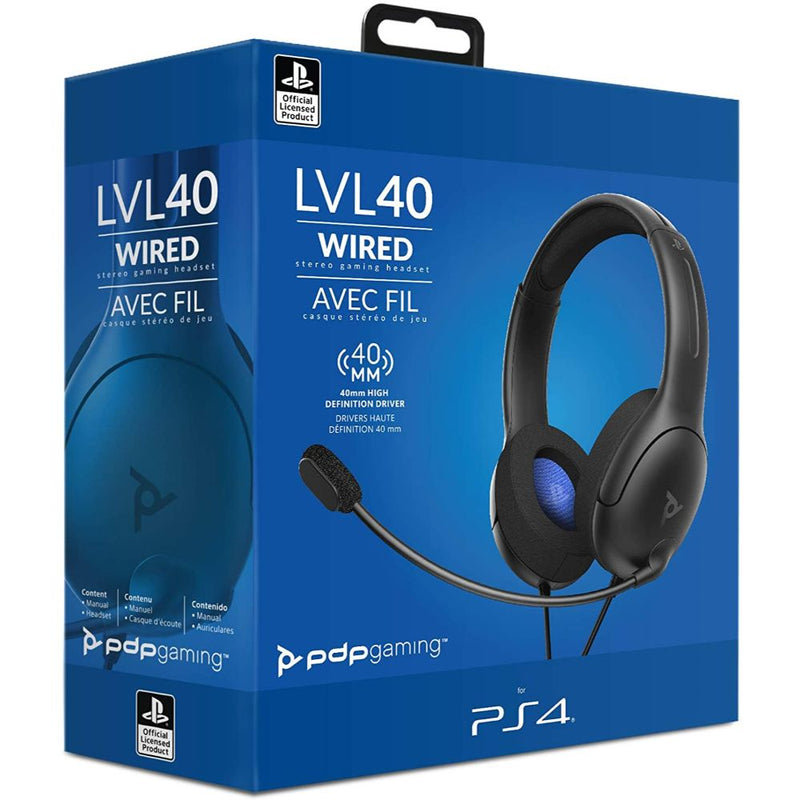 PDP LVL40 BLUE/RED OVER THE EAR WIRED GAMING HEADSET FOR NINTENDO SWITCH -  NEW